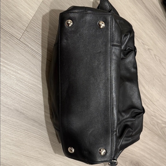 Coach Black Leather Handbag Duffle - Picture 8 of 8